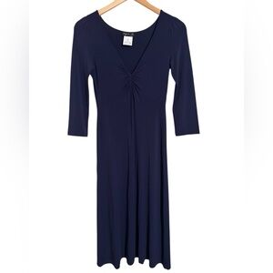 Agnes B. Made in France 3/4 Sleeve Midi Dress Designer Size 1